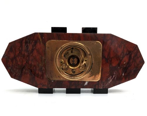 ART DECO FRENCH MARBLE CLOCK C1930 - ADDITIONAL PHOTO 4