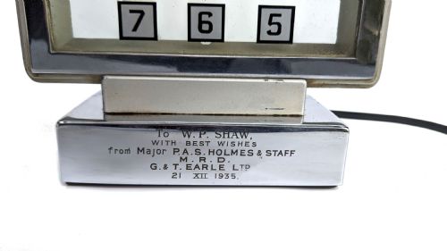 ART DECO MYSTERY CLOCK BY SMITHS CLOCKS DATED 1935 - ADDITIONAL PHOTO 1
