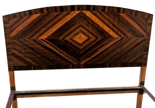 STUNNING ART DECO WALNUT DOUBLE BED C1930S - ADDITIONAL PHOTO 2