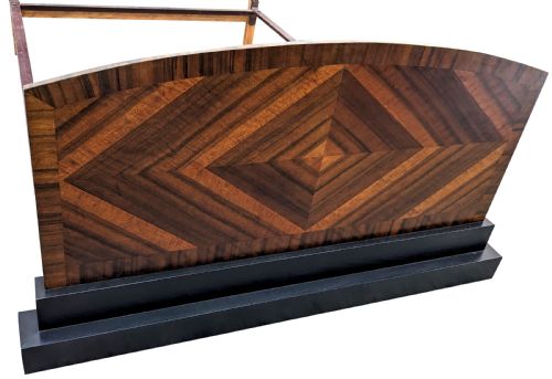 STUNNING ART DECO WALNUT DOUBLE BED C1930S - ADDITIONAL PHOTO 4