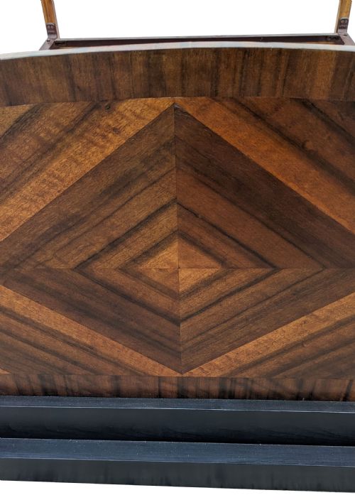 STUNNING ART DECO WALNUT DOUBLE BED C1930S - ADDITIONAL PHOTO 8