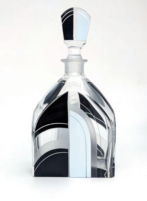 ART DECO ENAMEL DECANTER SET WITH 6 MATCHING GLASSES C1930 - ADDITIONAL PHOTO 6