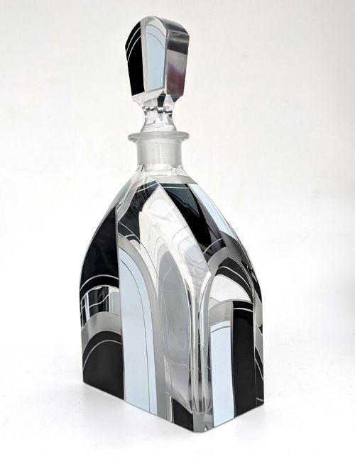 ART DECO ENAMEL DECANTER SET WITH 6 MATCHING GLASSES C1930 - ADDITIONAL PHOTO 7
