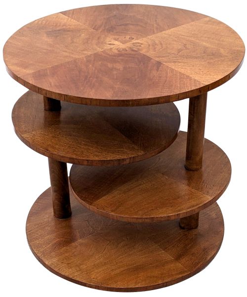 Art Deco Rare Modernist Walnut Table, English, C1930