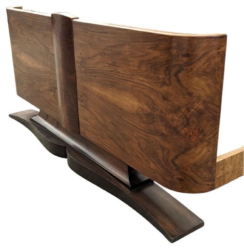 ART DECO FRENCH KING SIZE WALNUT BED CIRCA 1930S - ADDITIONAL PHOTO 5