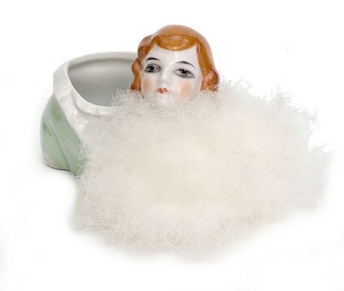 ART DECO FLAPPER POWDER PUFF DOLL STAND BY FASOLD STUACH C1930 - ADDITIONAL PHOTO 1