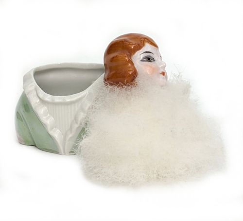ART DECO FLAPPER POWDER PUFF DOLL STAND BY FASOLD STUACH C1930 - ADDITIONAL PHOTO 2