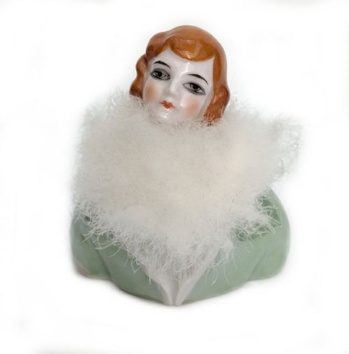 ART DECO FLAPPER POWDER PUFF DOLL STAND BY FASOLD STUACH C1930 - ADDITIONAL PHOTO 5