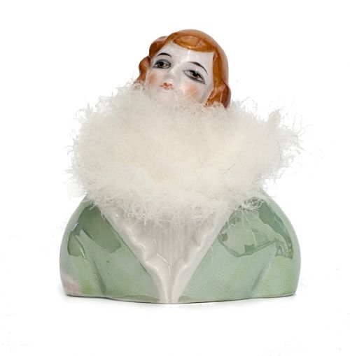 ART DECO FLAPPER POWDER PUFF DOLL STAND BY FASOLD STUACH C1930 - ADDITIONAL PHOTO 6