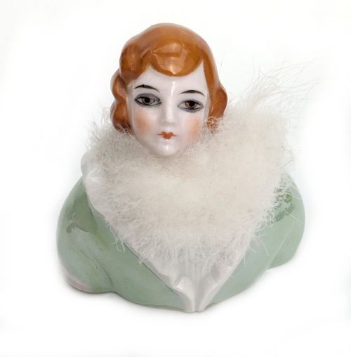 ART DECO FLAPPER POWDER PUFF DOLL STAND BY FASOLD STUACH C1930 - ADDITIONAL PHOTO 8