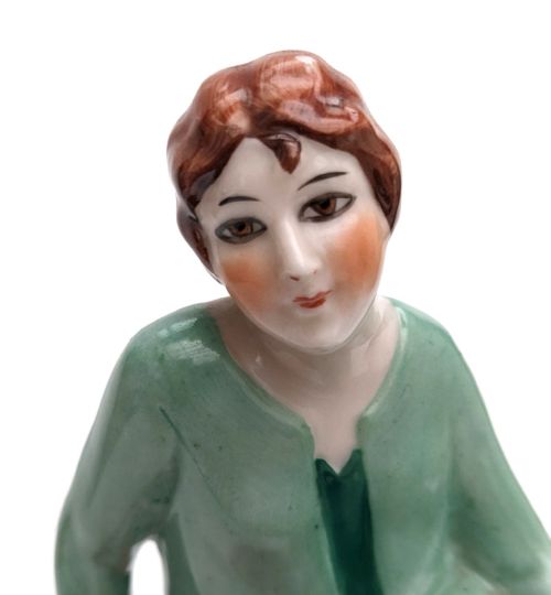 ART DECO FLAPPER GIRL POWDER BOX C1930'S - ADDITIONAL PHOTO 10