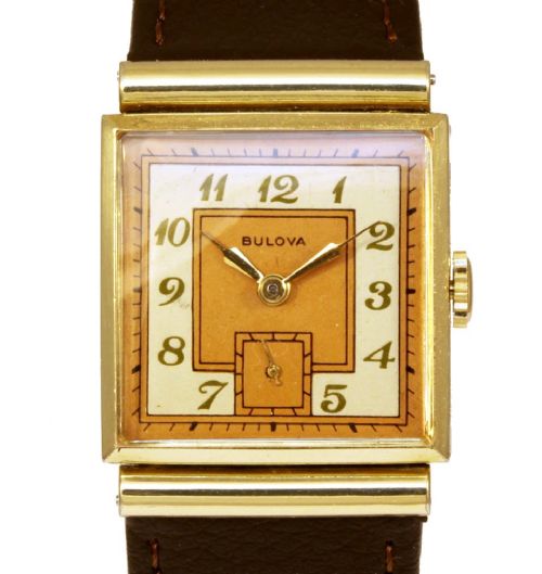 fig 2. Art Deco Gents Manual Watch 10k yellow RGP, Serviced, c1929