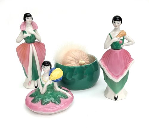 ART DECO CERAMIC PERFUME VANITY SET C1930 - ADDITIONAL PHOTO 1