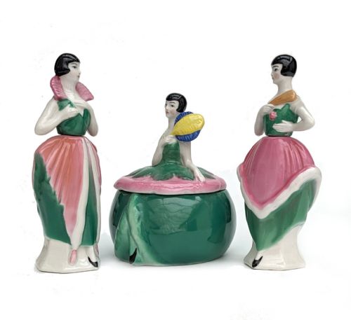 ART DECO CERAMIC PERFUME VANITY SET C1930 - ADDITIONAL PHOTO 5