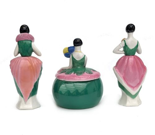 ART DECO CERAMIC PERFUME VANITY SET C1930 - ADDITIONAL PHOTO 7