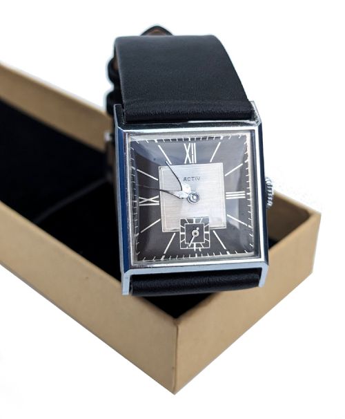 Art Deco Gents Manual Wrist Watch by Activ, Serviced, C1940s