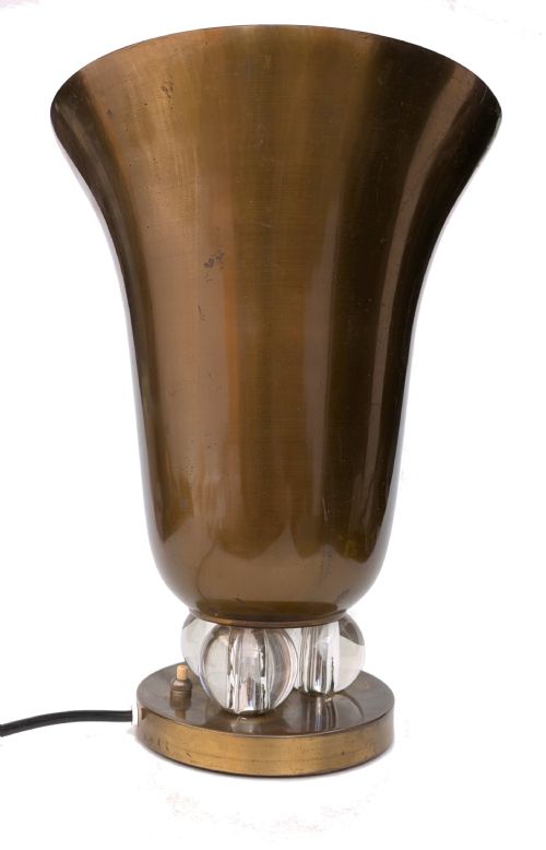 Art Deco Table Lamp French Bronzed Uplighter, Circa 1930