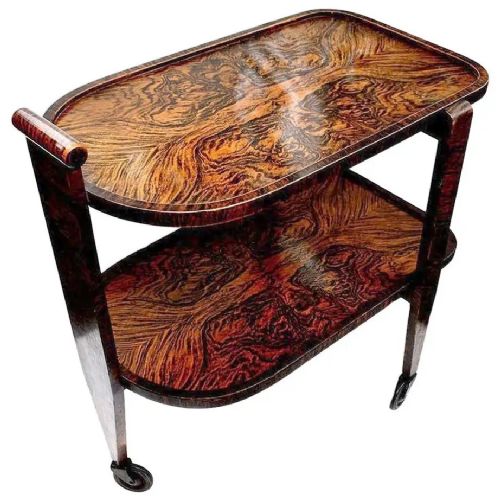 Art Deco Drinks Hostess Bar Cart Trolley, Circa 1930