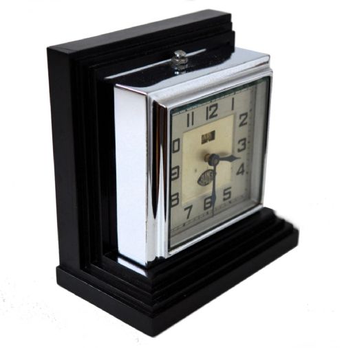 ART DECO RARE CHROME BAKELITE CLOCK BY BLANGY CLOCKMAKERS FRENCH C1930 - ADDITIONAL PHOTO 1