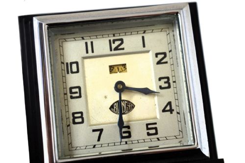 ART DECO RARE CHROME BAKELITE CLOCK BY BLANGY CLOCKMAKERS FRENCH C1930 - ADDITIONAL PHOTO 3