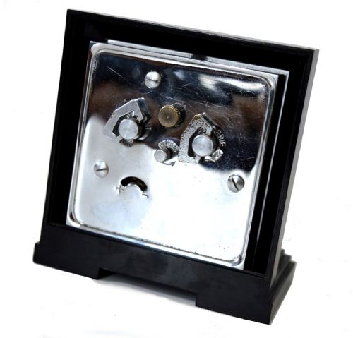 ART DECO RARE CHROME BAKELITE CLOCK BY BLANGY CLOCKMAKERS FRENCH C1930 - ADDITIONAL PHOTO 4