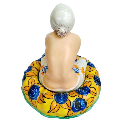 ART DECO CERAMIC POWDER BOX BOWL FRENCH C1930 - ADDITIONAL PHOTO 1