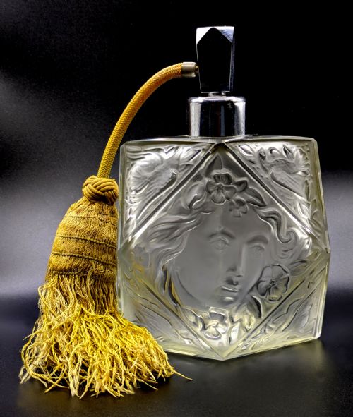 ART DECO BOHEMIAN CZECH GLASS SCENT BOTTLE BY RUDOLF HLOUSEK C1930 - ADDITIONAL PHOTO 1