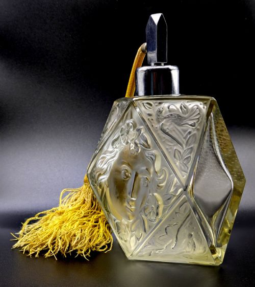 ART DECO BOHEMIAN CZECH GLASS SCENT BOTTLE BY RUDOLF HLOUSEK C1930 - ADDITIONAL PHOTO 2