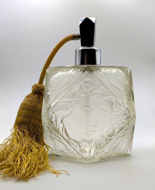 ART DECO BOHEMIAN CZECH GLASS SCENT BOTTLE BY RUDOLF HLOUSEK C1930 - ADDITIONAL PHOTO 8