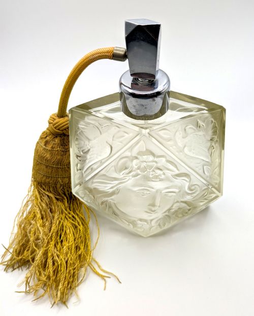 ART DECO BOHEMIAN CZECH GLASS SCENT BOTTLE BY RUDOLF HLOUSEK C1930 - ADDITIONAL PHOTO 10