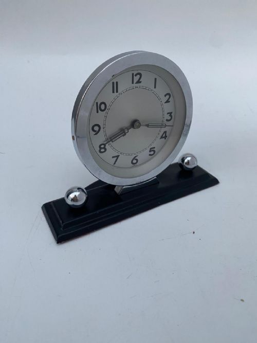 ART DECO STYLISH DESK CLOCK FULLY SERVICED ENGLISH C1930S - ADDITIONAL PHOTO 2