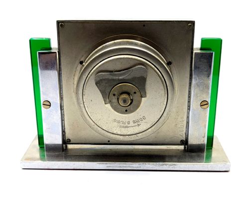 ART DECO ELEGANT CHROMEPLATED DESK CLOCK BY MAPPIN WEBB C1930 - ADDITIONAL PHOTO 3