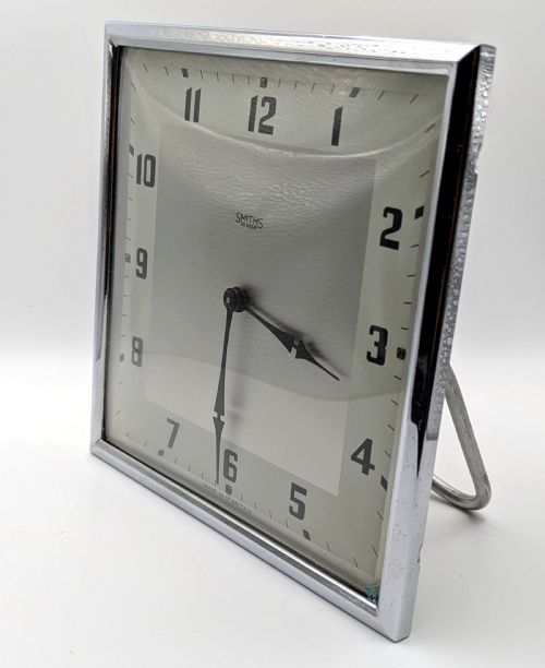 ART DECO LARGE EASEL CLOCK BY SMITHS CLOCKMAKERS ENGLAND - ADDITIONAL PHOTO 1