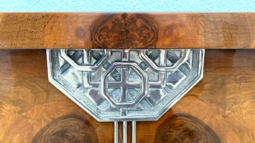 ART DECO HIGH END WALNUT CONSOLESIDE TABLE FRENCH C1930 - ADDITIONAL PHOTO 2