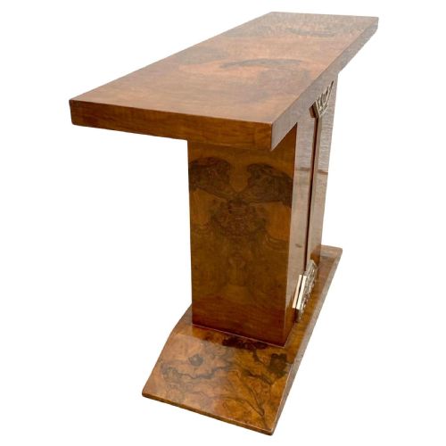 ART DECO HIGH END WALNUT CONSOLESIDE TABLE FRENCH C1930 - ADDITIONAL PHOTO 7