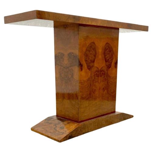 ART DECO HIGH END WALNUT CONSOLESIDE TABLE FRENCH C1930 - ADDITIONAL PHOTO 9
