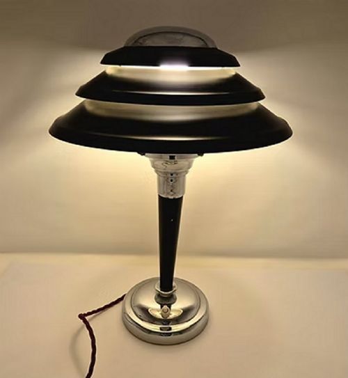 MODERNIST MACHINE AGE CHROME DESK LAMP C1930 - ADDITIONAL PHOTO 2