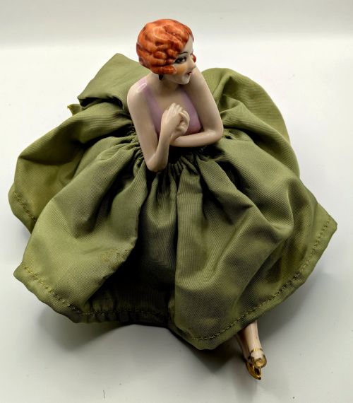 ART DECO PORCELAIN FLAPPER GIRL HALF DOLL WITH LEGS BY FASOLD STUACH C1930 - ADDITIONAL PHOTO 7