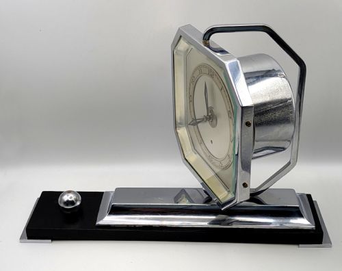 ART DECO STYLISH DESK CLOCK 8 DAY MOVEMENT ENGLISH C1930S - ADDITIONAL PHOTO 11