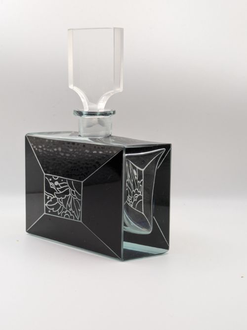 ART DECO ENAMEL AND GLASS PERFUME BOTTLE BY KARL PALDA C1930 - ADDITIONAL PHOTO 3