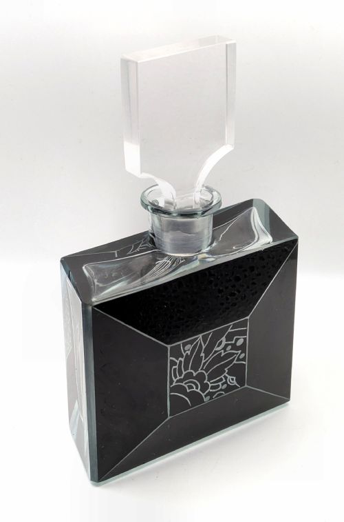 ART DECO ENAMEL AND GLASS PERFUME BOTTLE BY KARL PALDA C1930 - ADDITIONAL PHOTO 5