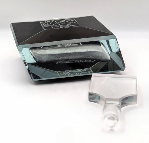 ART DECO ENAMEL AND GLASS PERFUME BOTTLE BY KARL PALDA C1930 - ADDITIONAL PHOTO 9