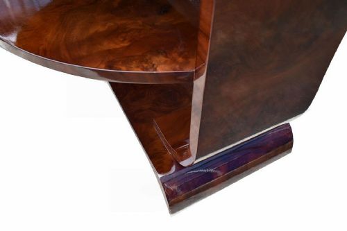 SPECTACULAR ART DECO HIGH END TWO TIER WALNUT TABLE C1930 - ADDITIONAL PHOTO 5
