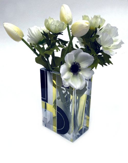 ART DECO GLASS ETCHED VASE BY KARL PALDA C1935 - ADDITIONAL PHOTO 2