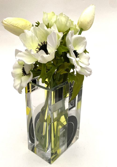 ART DECO GLASS ETCHED VASE BY KARL PALDA C1935 - ADDITIONAL PHOTO 3