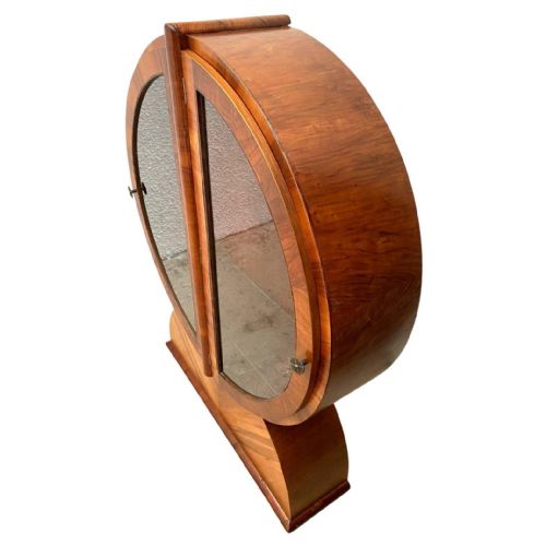 SPECTACULAR ART DECO WALNUT DISPLAY CABINET C1930 - ADDITIONAL PHOTO 4