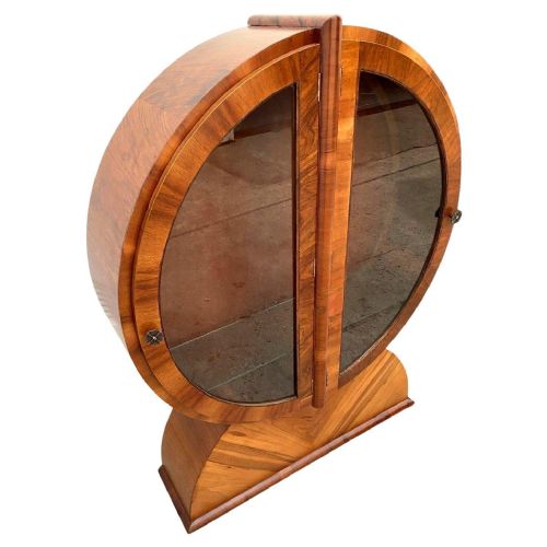 SPECTACULAR ART DECO WALNUT DISPLAY CABINET C1930 - ADDITIONAL PHOTO 6