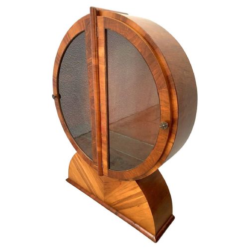 SPECTACULAR ART DECO WALNUT DISPLAY CABINET C1930 - ADDITIONAL PHOTO 7