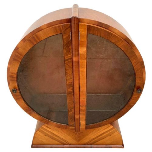 SPECTACULAR ART DECO WALNUT DISPLAY CABINET C1930 - ADDITIONAL PHOTO 8