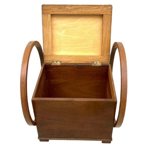 ART DECO WALNUT DRESSING PIANO STOOL WITH STORAGE ENGLAND C1930 - ADDITIONAL PHOTO 5